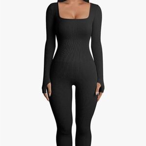 Elegant Black Long Sleeve Jumpsuit